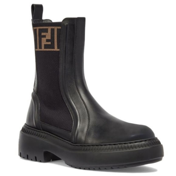 FENDI FF logo Chelsea boots - Picture 3 of 4